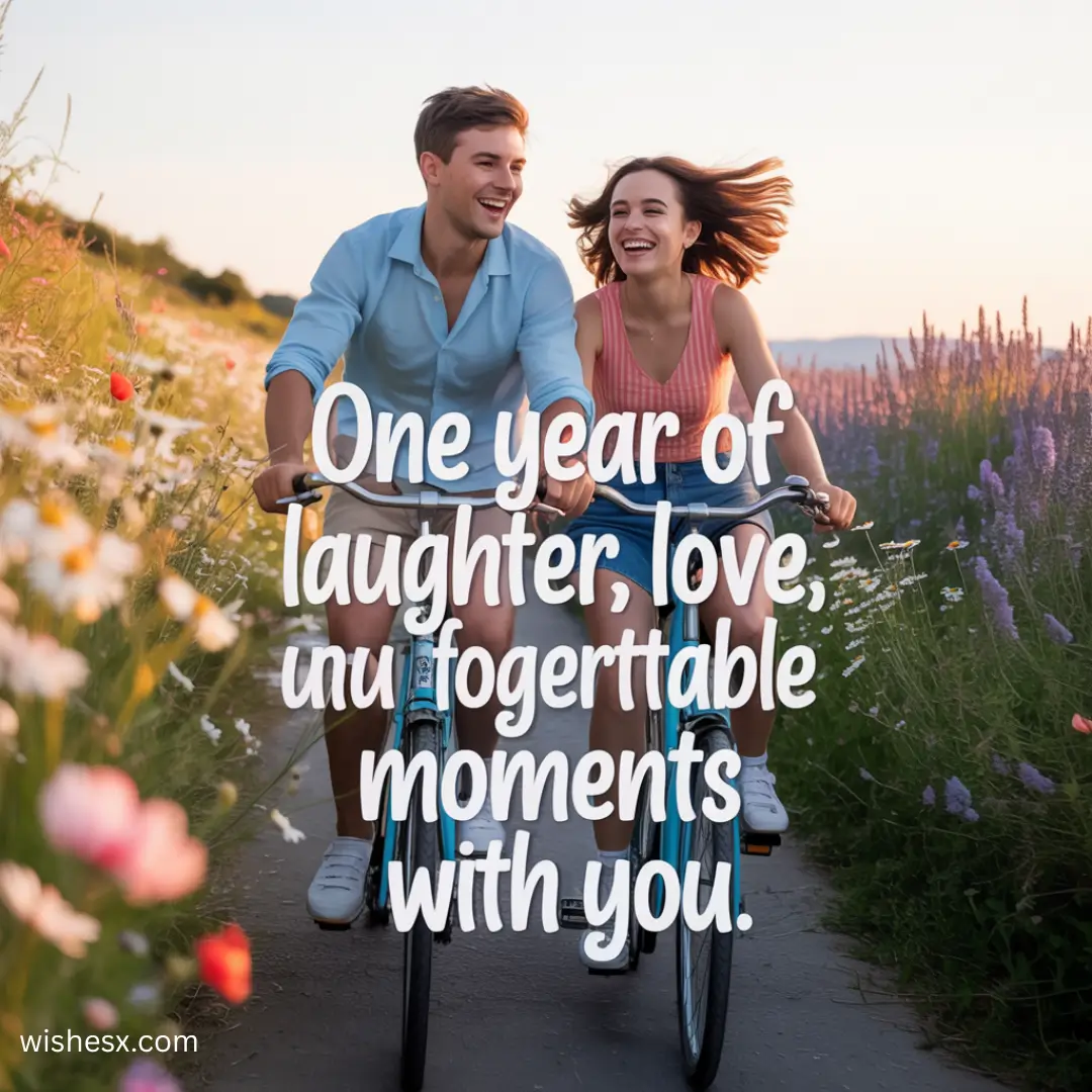 A heartfelt tribute celebrating one year filled with laughter, love, and unforgettable moments shared together.