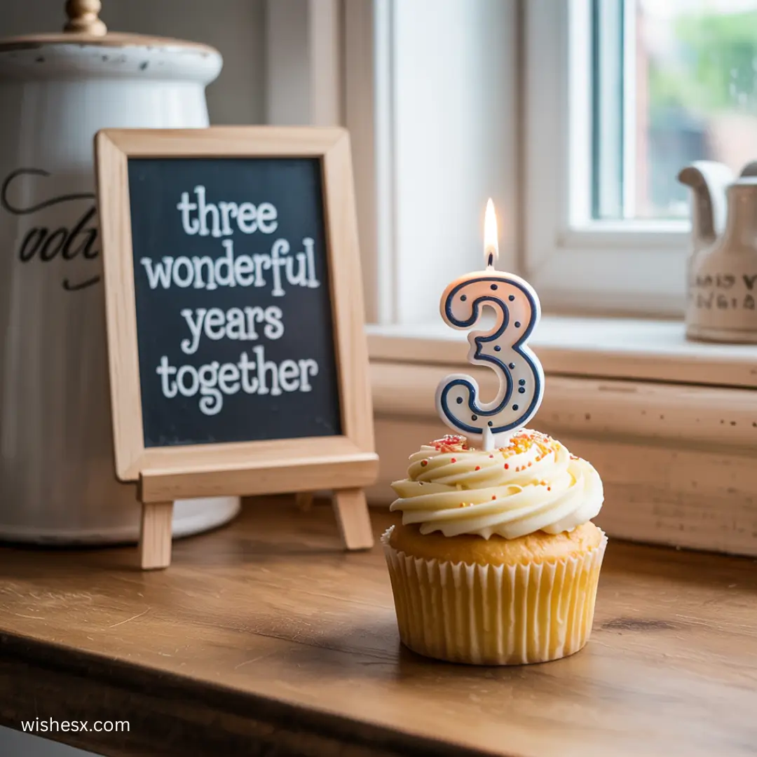 A colorful cupcake topped with a lit candle, symbolizing a celebration or birthday.