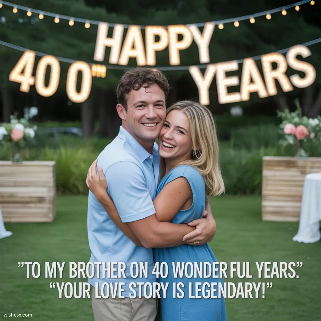  Celebrating my brother's 40th birthday, honoring 40 years of his legendary love and happiness.