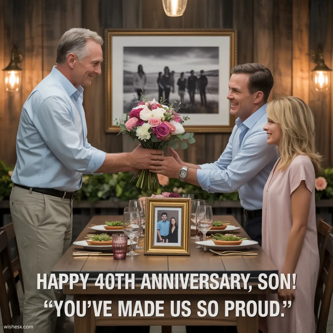  Happy 40th anniversary, son! Your achievements fill us with pride and joy.