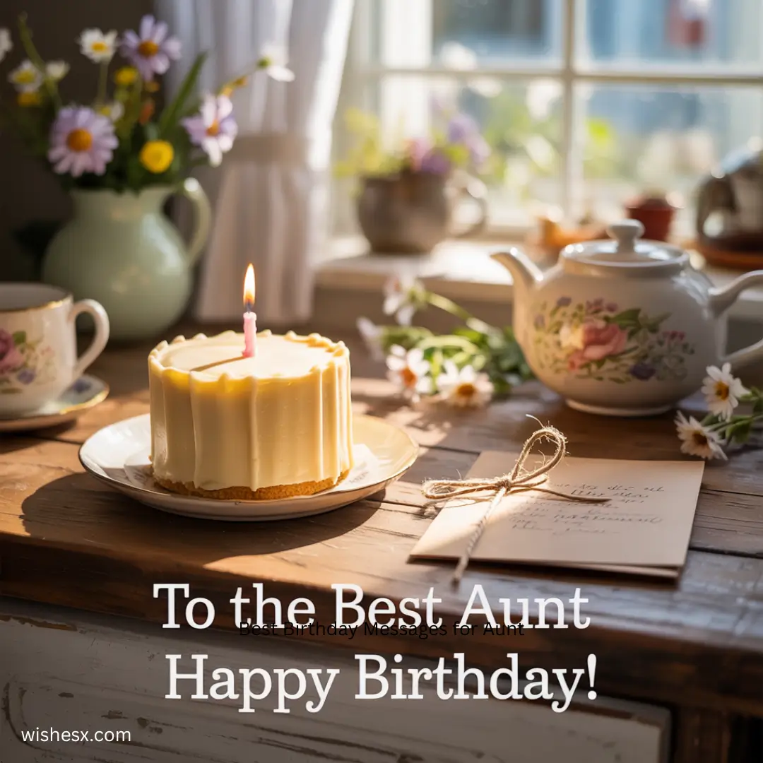  Happy birthday card for the best aunt, featuring colorful decorations and heartfelt wishes.