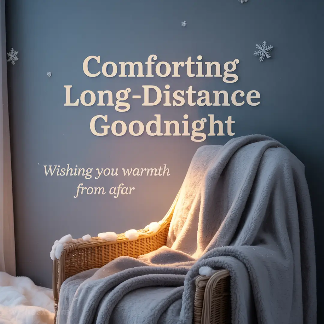 A serene night scene with a glowing moon, symbolizing a comforting goodnight message for long-distance loved ones.