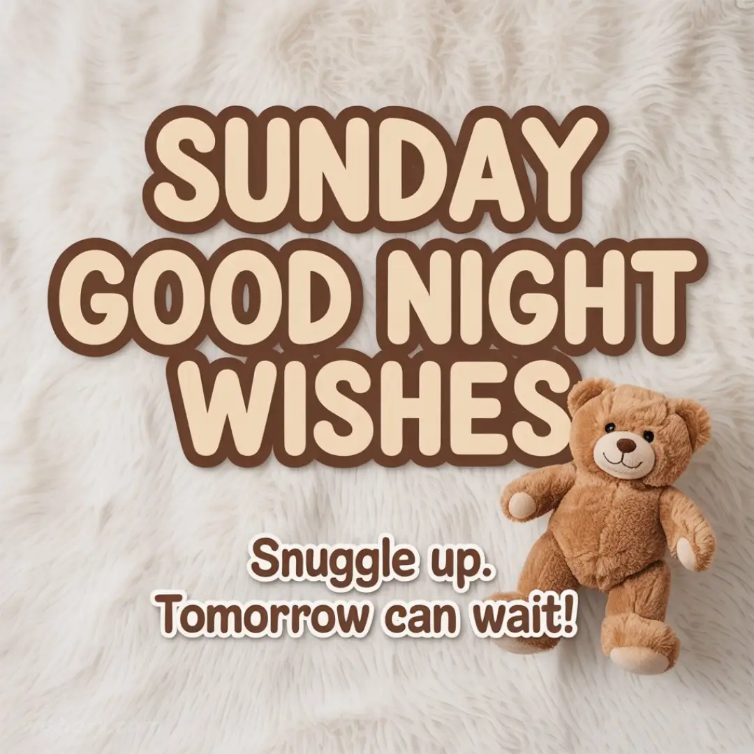  A serene image conveying Sunday good night wishes with calming colors and peaceful elements, perfect for relaxation.