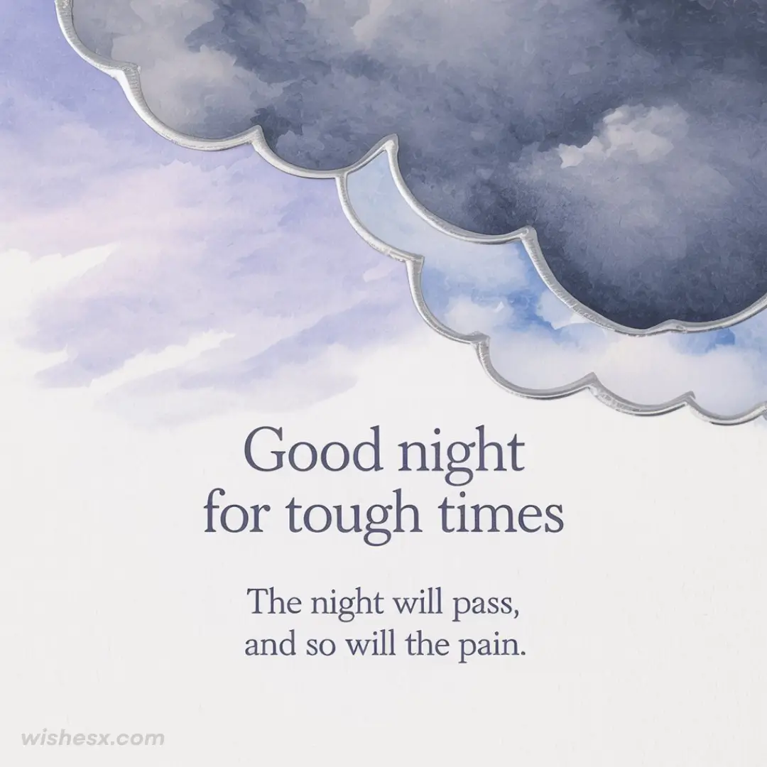  A serene night sky with stars and a crescent moon, symbolizing hope and comfort during difficult times.