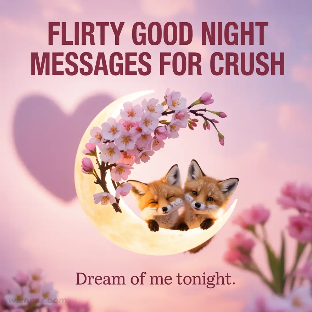 A collection of flirty good night messages designed to charm a crush before bedtime.