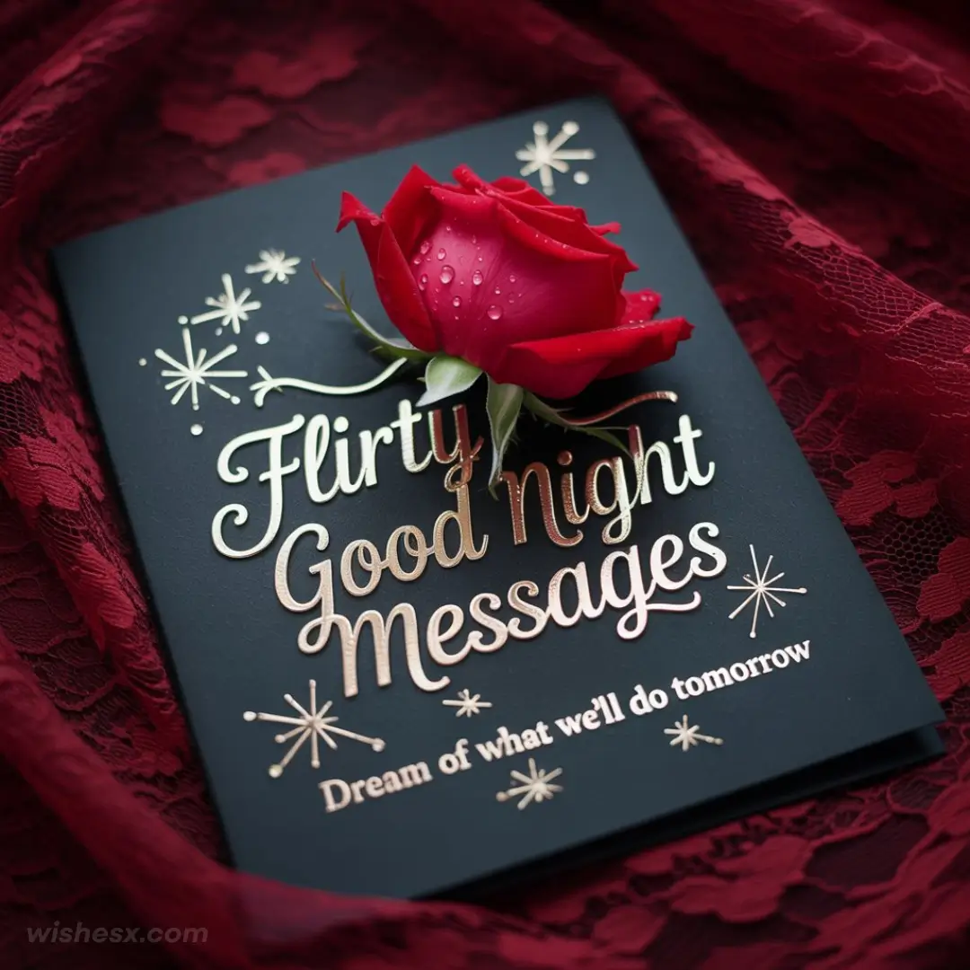  A collection of flirty good night messages displayed on a smartphone screen, conveying playful and romantic sentiments.