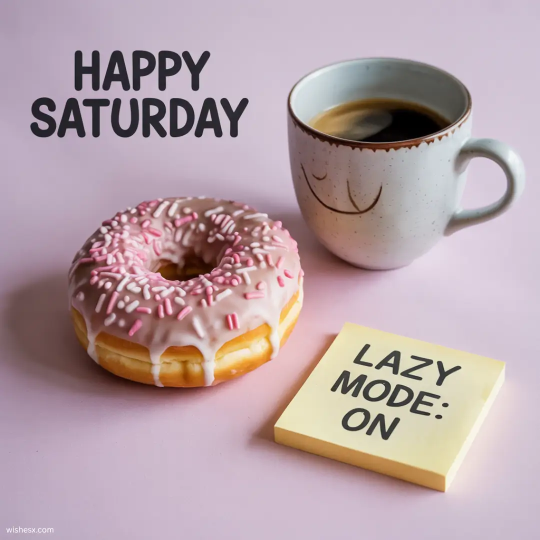 A cozy scene depicting a relaxed Saturday morning with a person lounging comfortably, embodying a carefree, lazy mood.