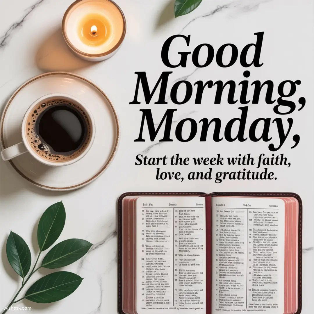  A cheerful greeting image with the text "Good Morning Monday" in bright colors against a sunny background.