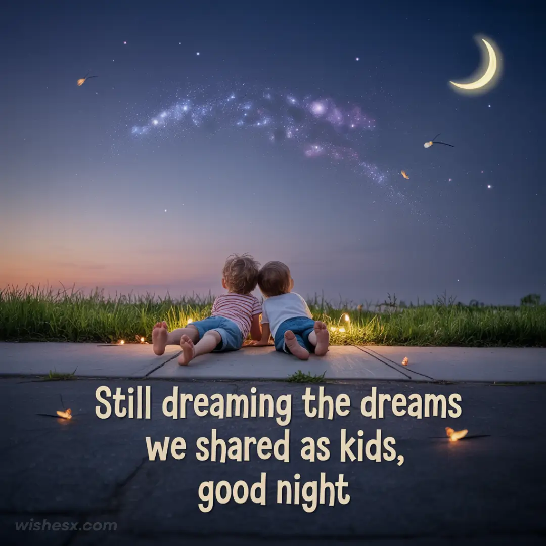  A colorful illustration featuring cheerful good night quotes designed for children, promoting positive bedtime thoughts.