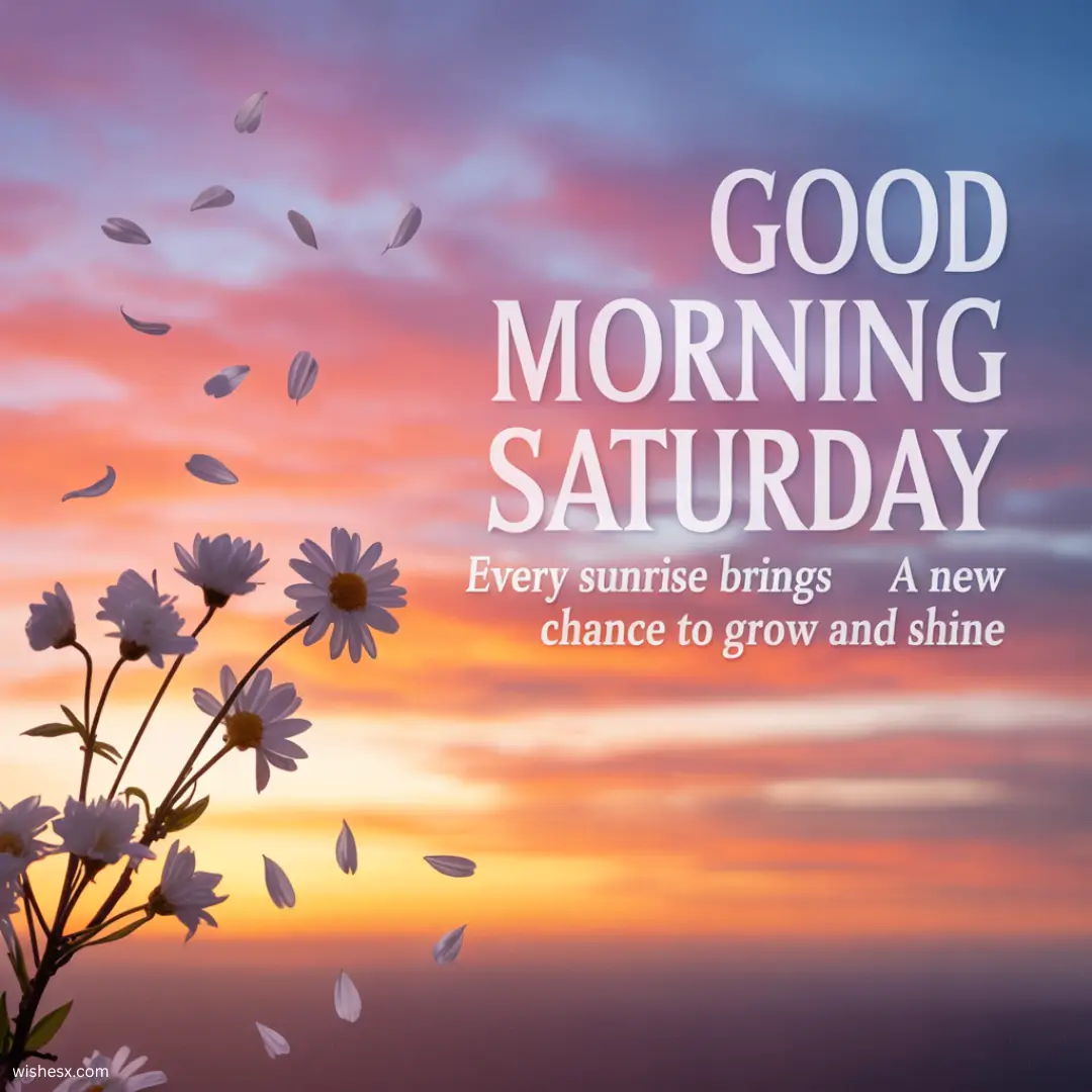 Repeated text saying "Good morning Saturday" multiple times, conveying a cheerful greeting for the day.