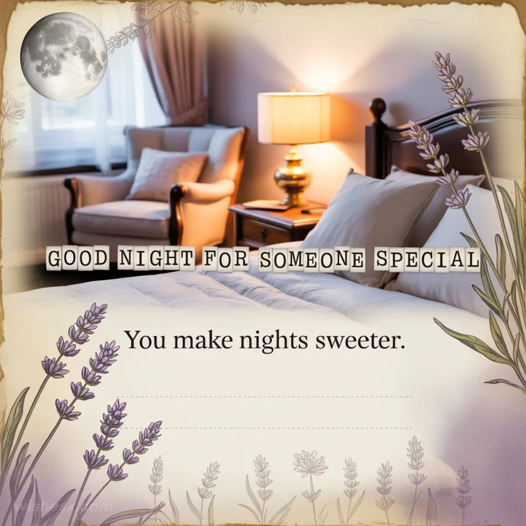 A serene night sky with stars, conveying a heartfelt good night wish for someone special.