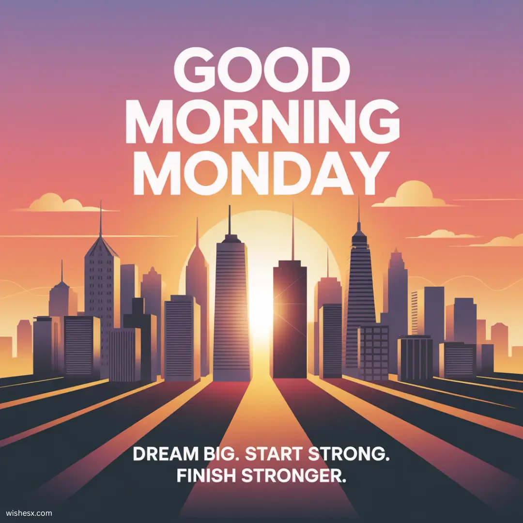  Inspirational quote for a positive start to Monday morning, featuring uplifting text and a bright background.