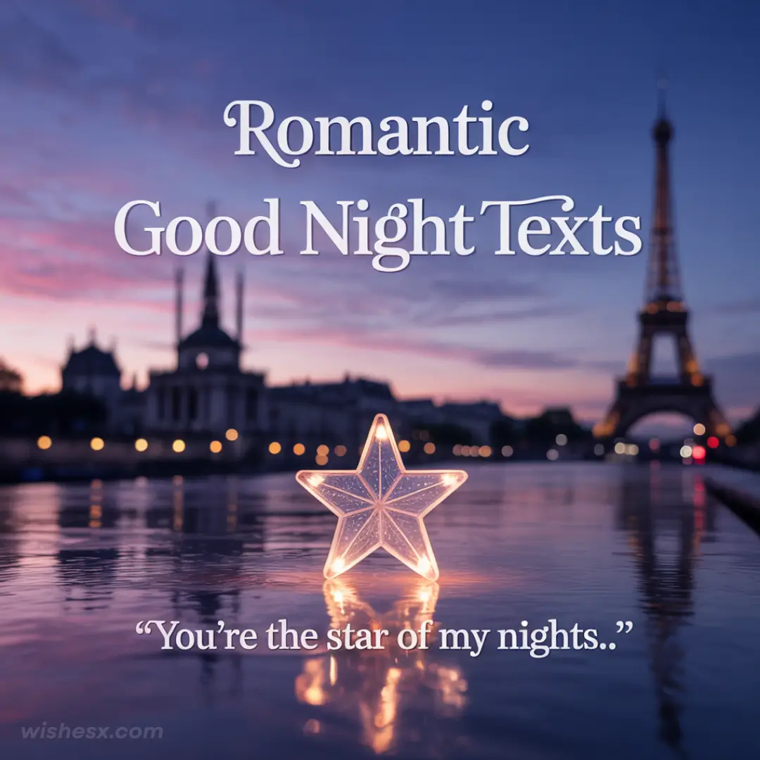  A collection of romantic good night texts displayed on a smartphone screen, conveying love and affection.