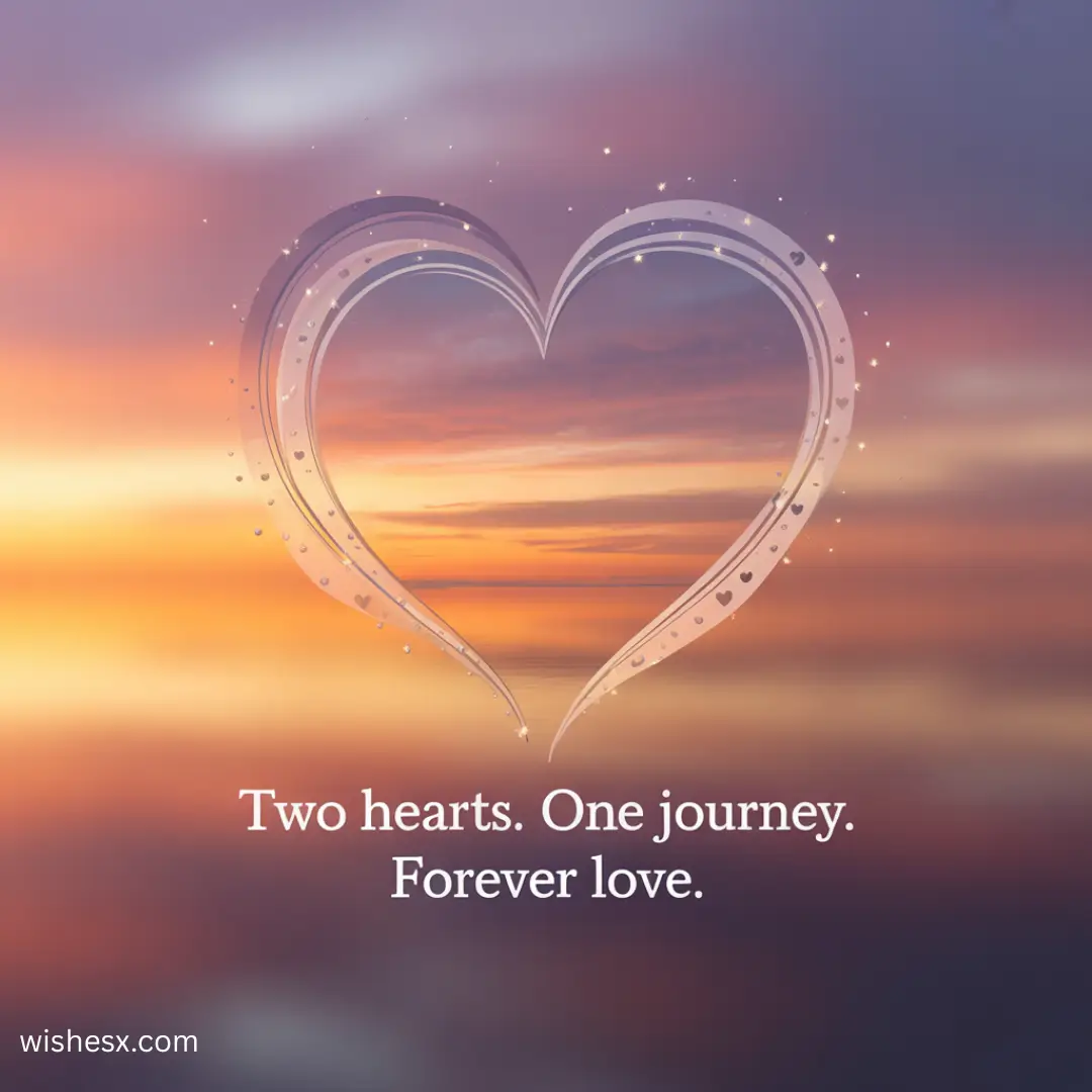 Two intertwined hearts symbolizing a shared journey and everlasting love.