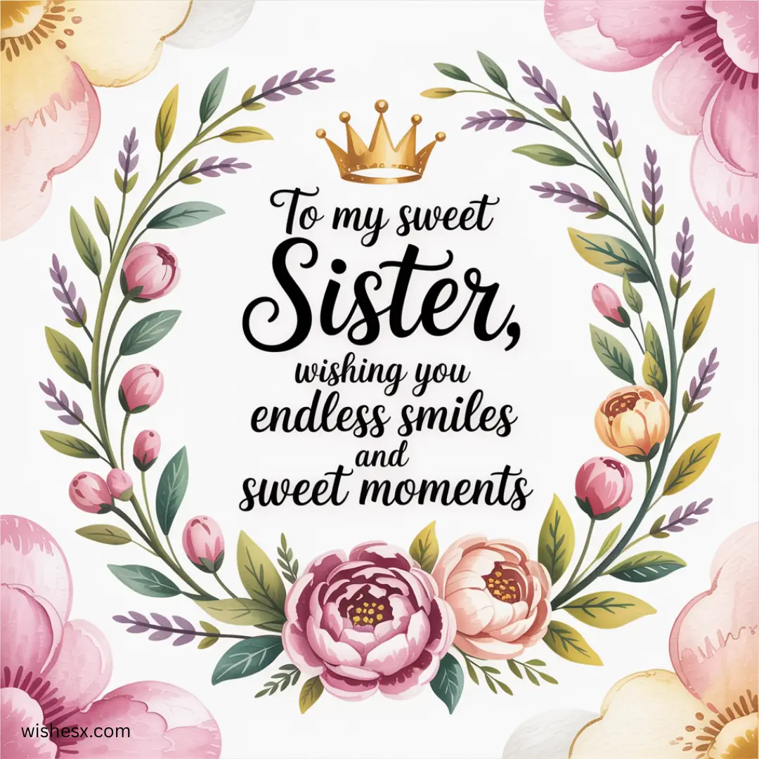 a floral frame with text