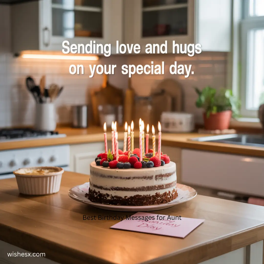  A heartfelt message conveying love and hugs for someone celebrating their special day.
