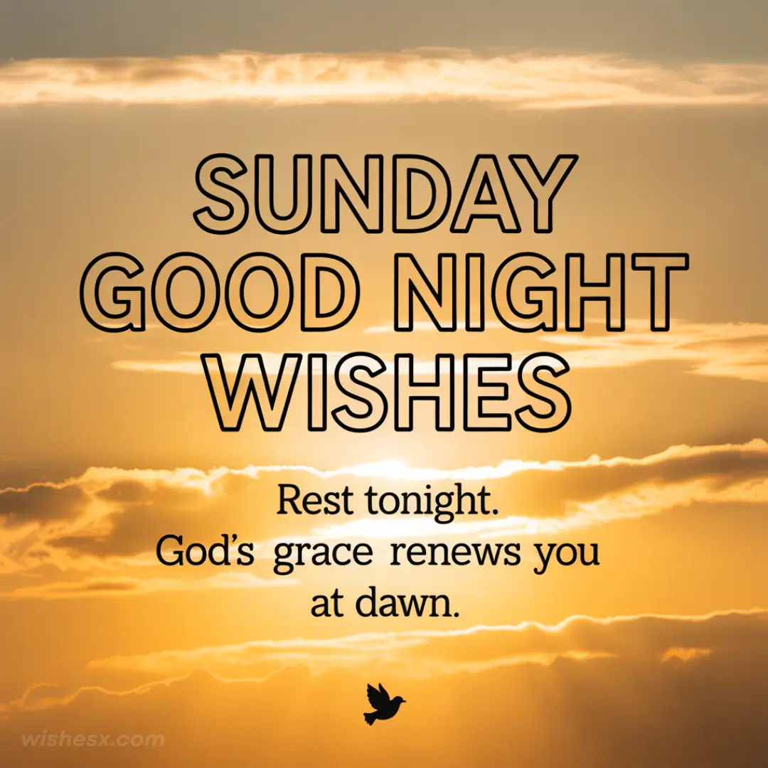 A serene image conveying warm Sunday wishes with soft colors and uplifting text.