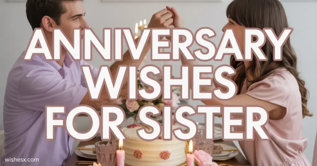 Wedding Anniversary Wishes for Sister