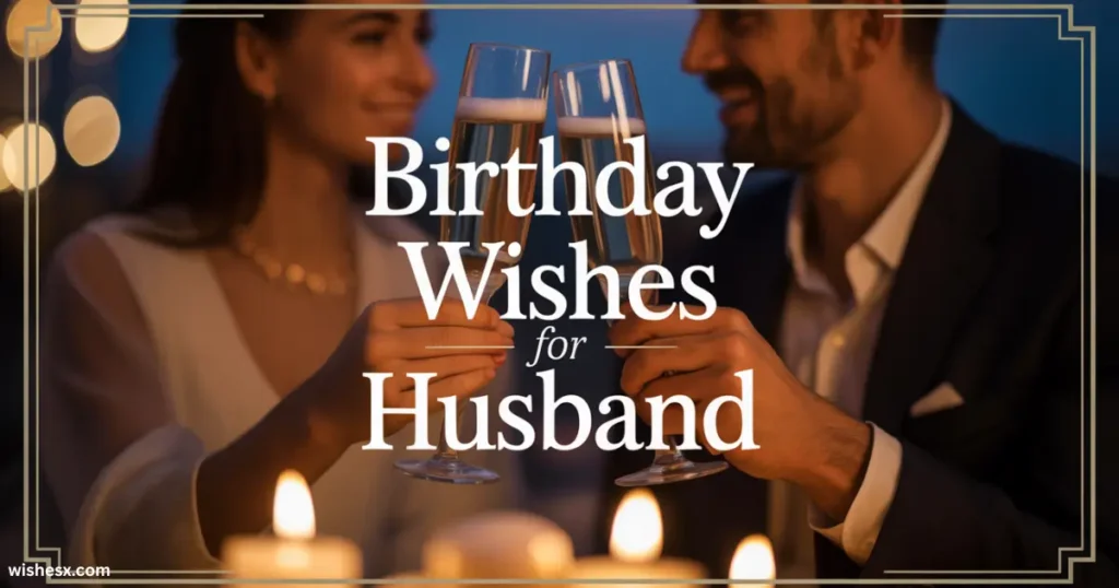 A collection of 16 heartfelt birthday wishes for a husband, celebrating love and joy on his special day.