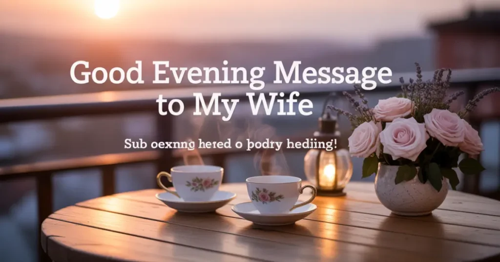 Good Evening Message to My Wife