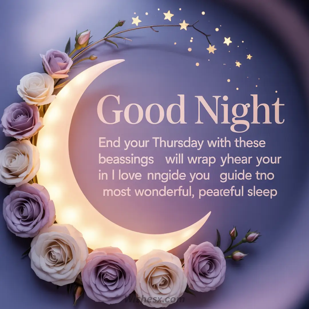 Good night wishes for Tuesday, featuring calming colors and a peaceful nighttime scene.