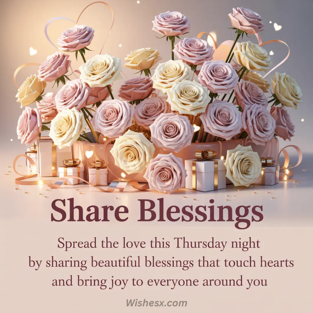  A decorative image featuring the phrase "Share blessings - wish for friends" with vibrant colors and cheerful design elements.